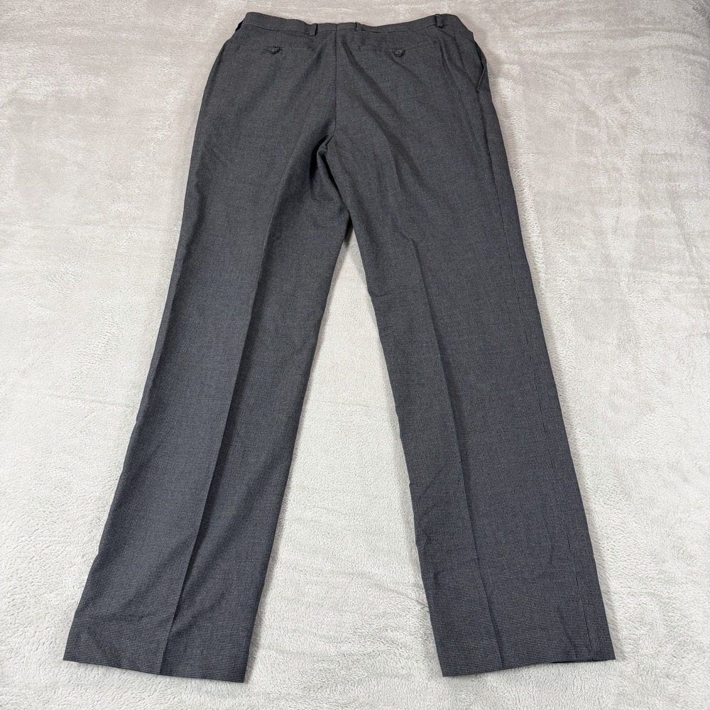 Banana Republic Non-Iron Tailored Fit Dress Pants Men's 36x34 Gray Flat Front - Picture 2 of 13
